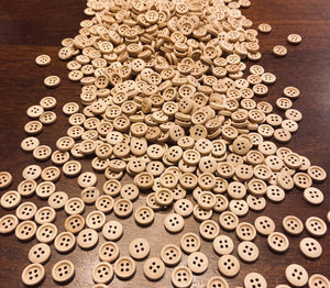 Natural Wooden Buttons - 50 button pack