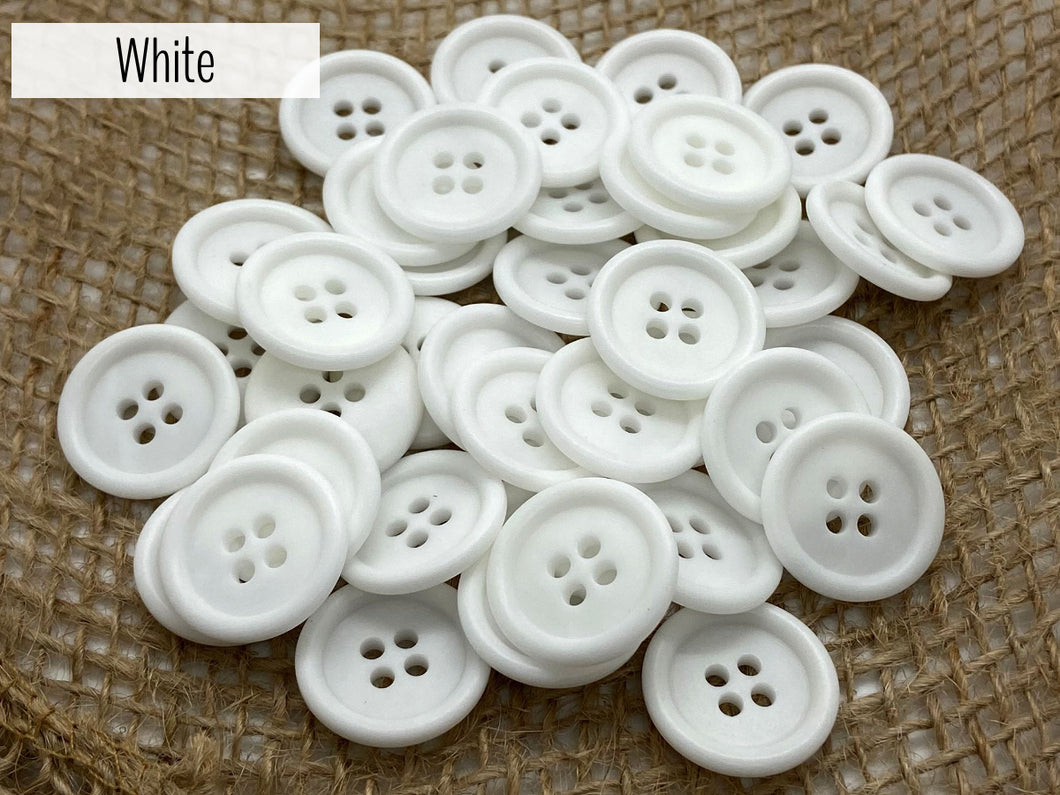 White Buttons (quantity 20)